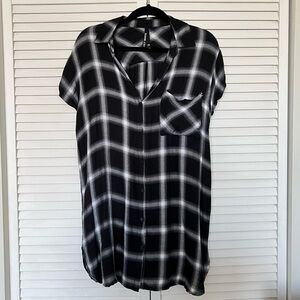 Nasty Gal Grunge Flannel Shirt / Short dress